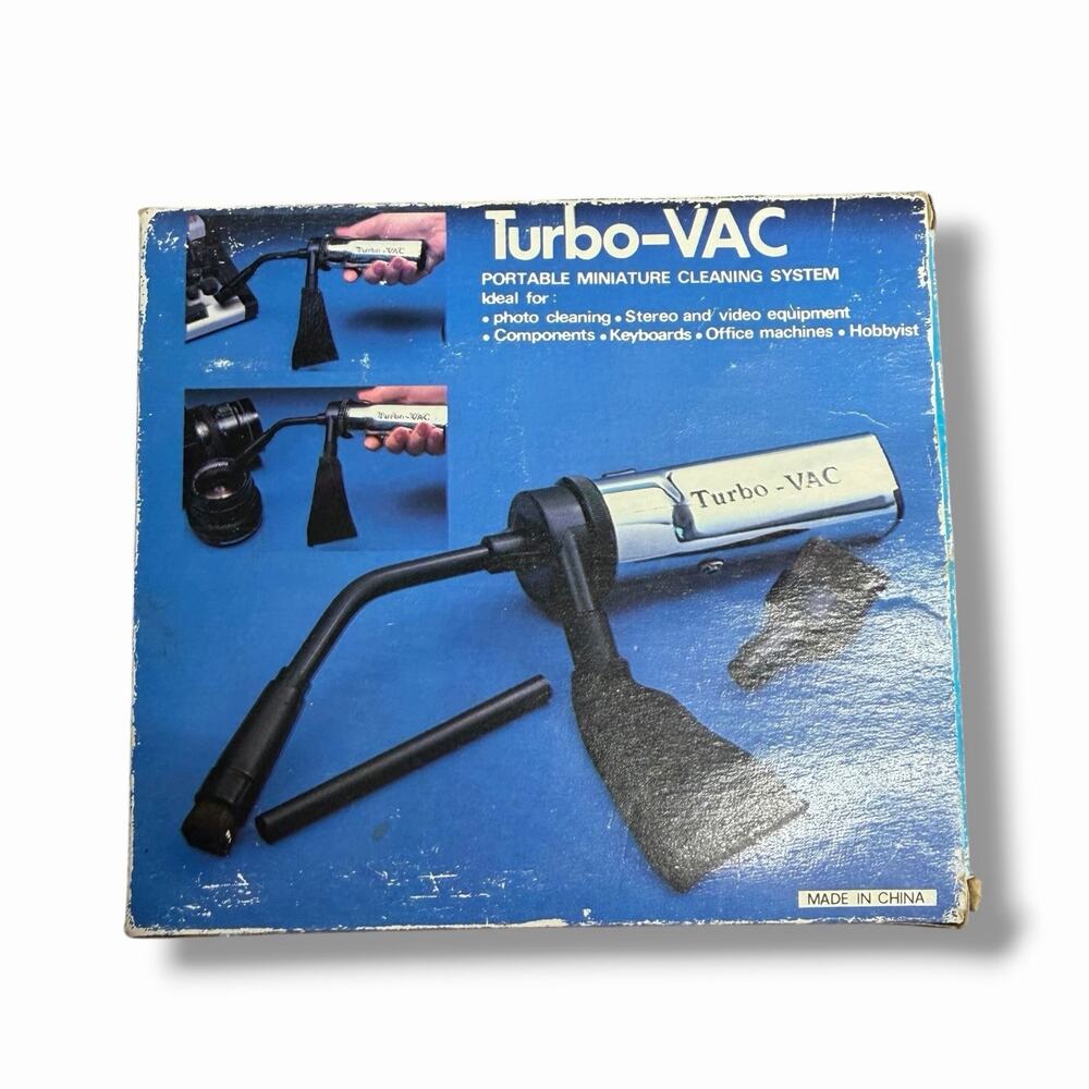 Vintage Turbo-Vac Portable Miniature Cleaning System NOS Complete Original Box